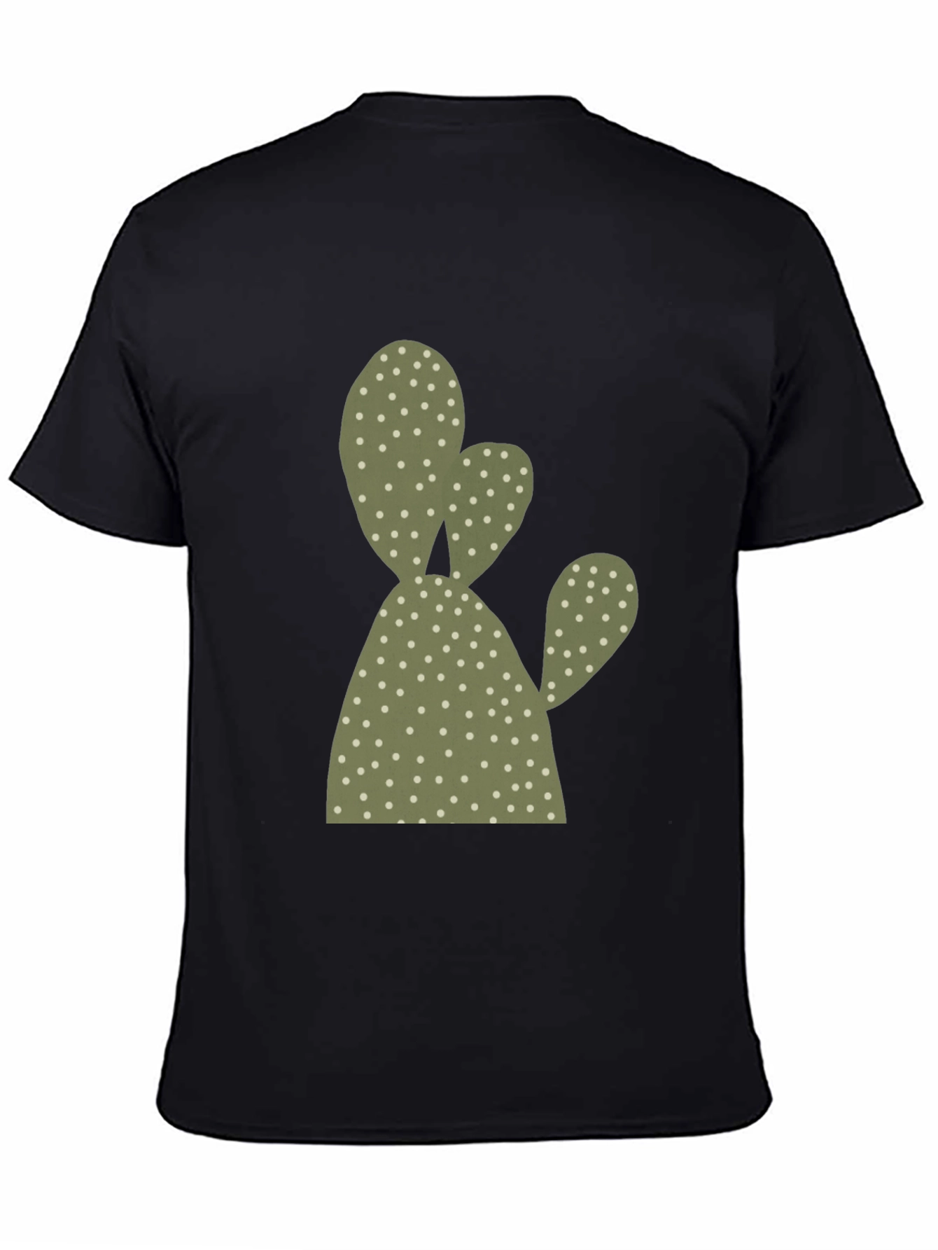 Cactus Print Black T-Shirt