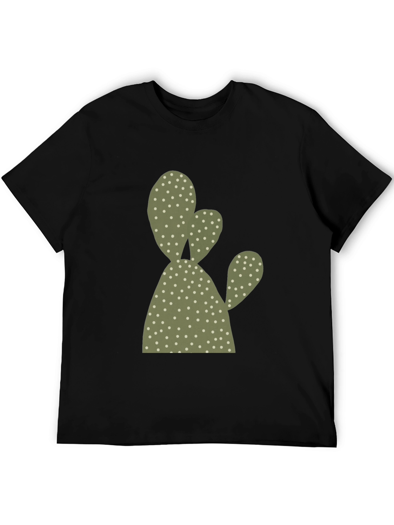 Cactus Print Black T-Shirt