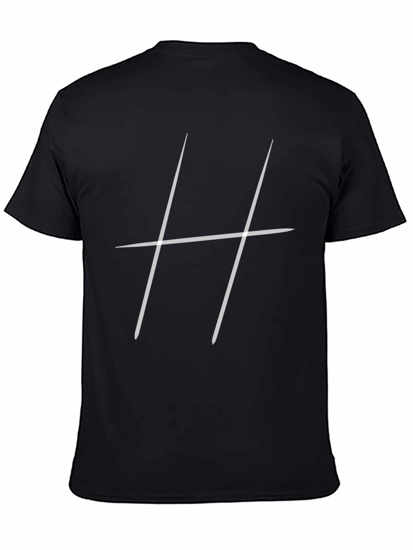 Abstract H Graphic Black T-Shirt