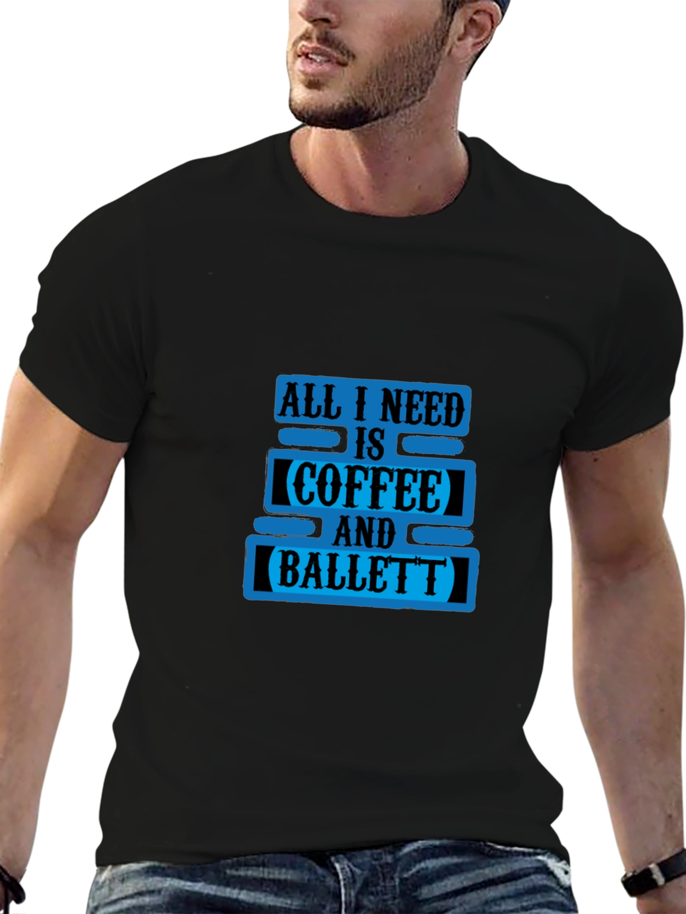 Coffee and Ballet Black T-Shirt