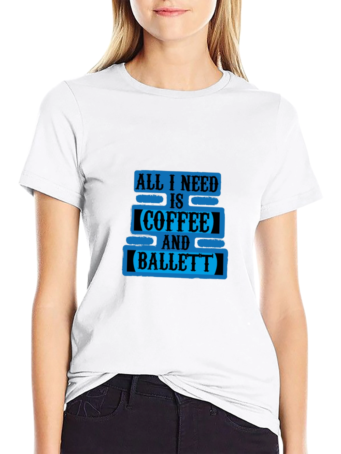 Coffee and Ballet Black T-Shirt