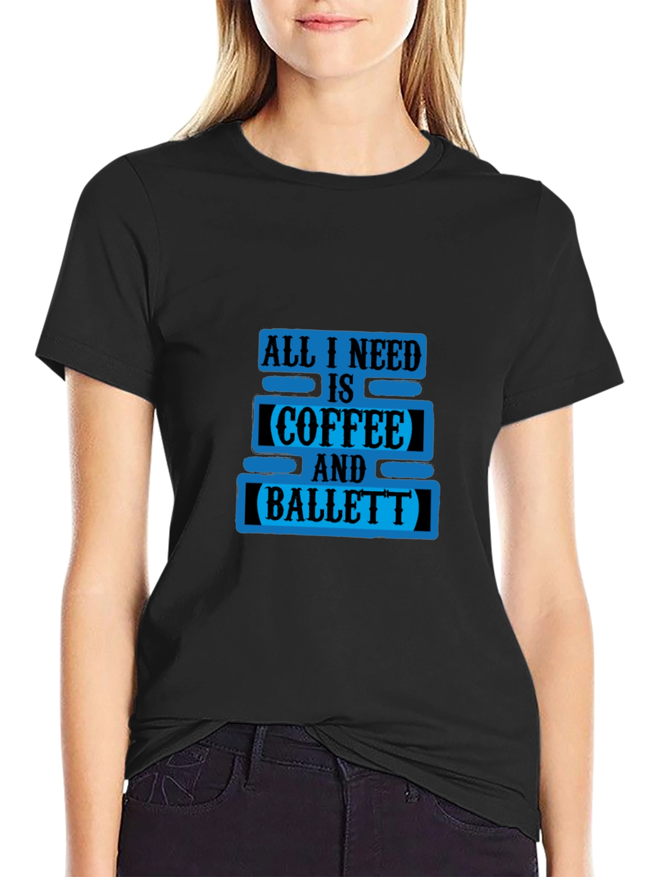 Coffee and Ballet Black T-Shirt