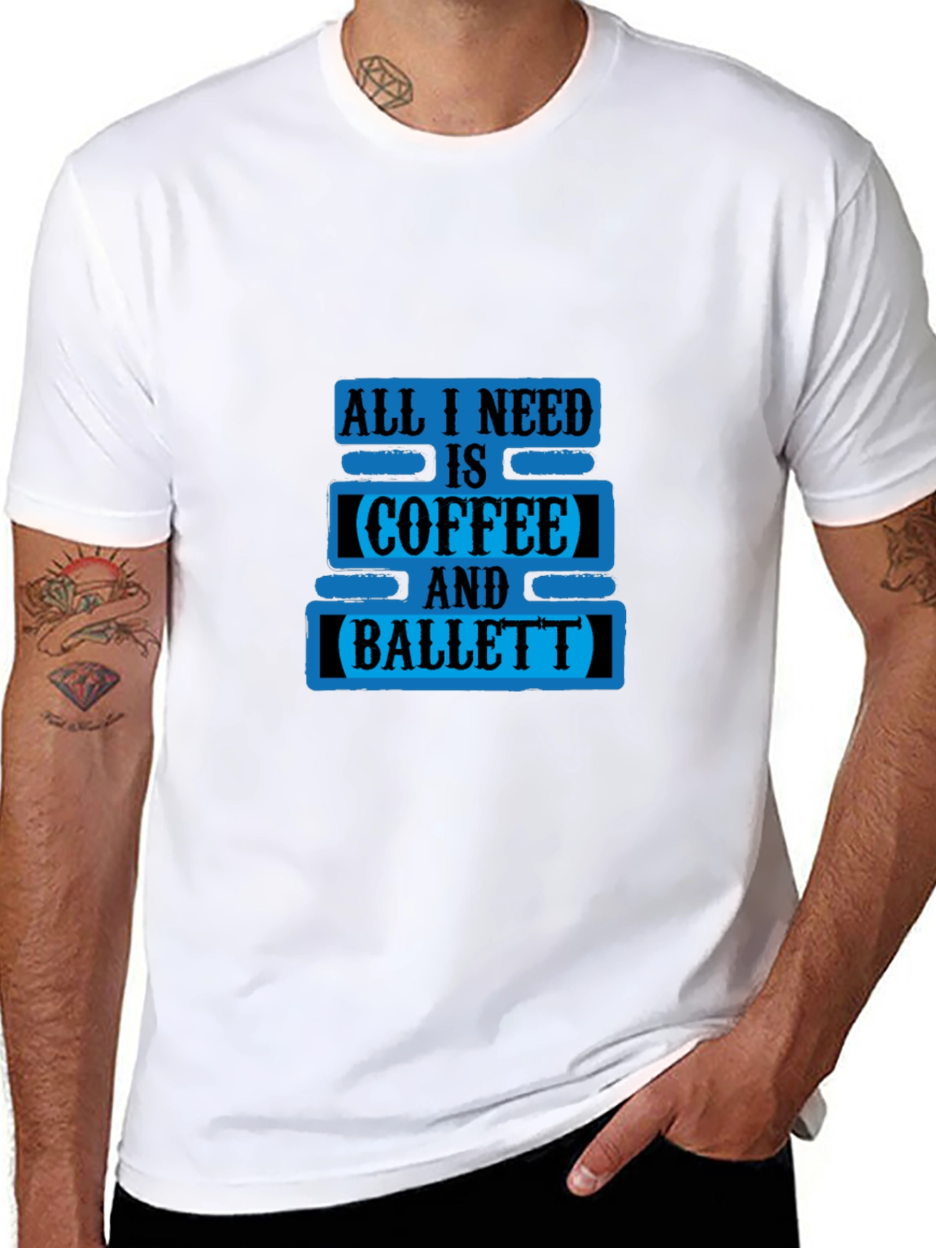 Coffee and Ballet Black T-Shirt