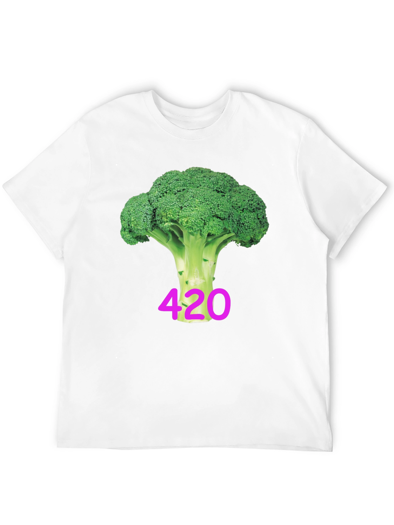 Broccoli 420 Black T-Shirt - Novelty Design