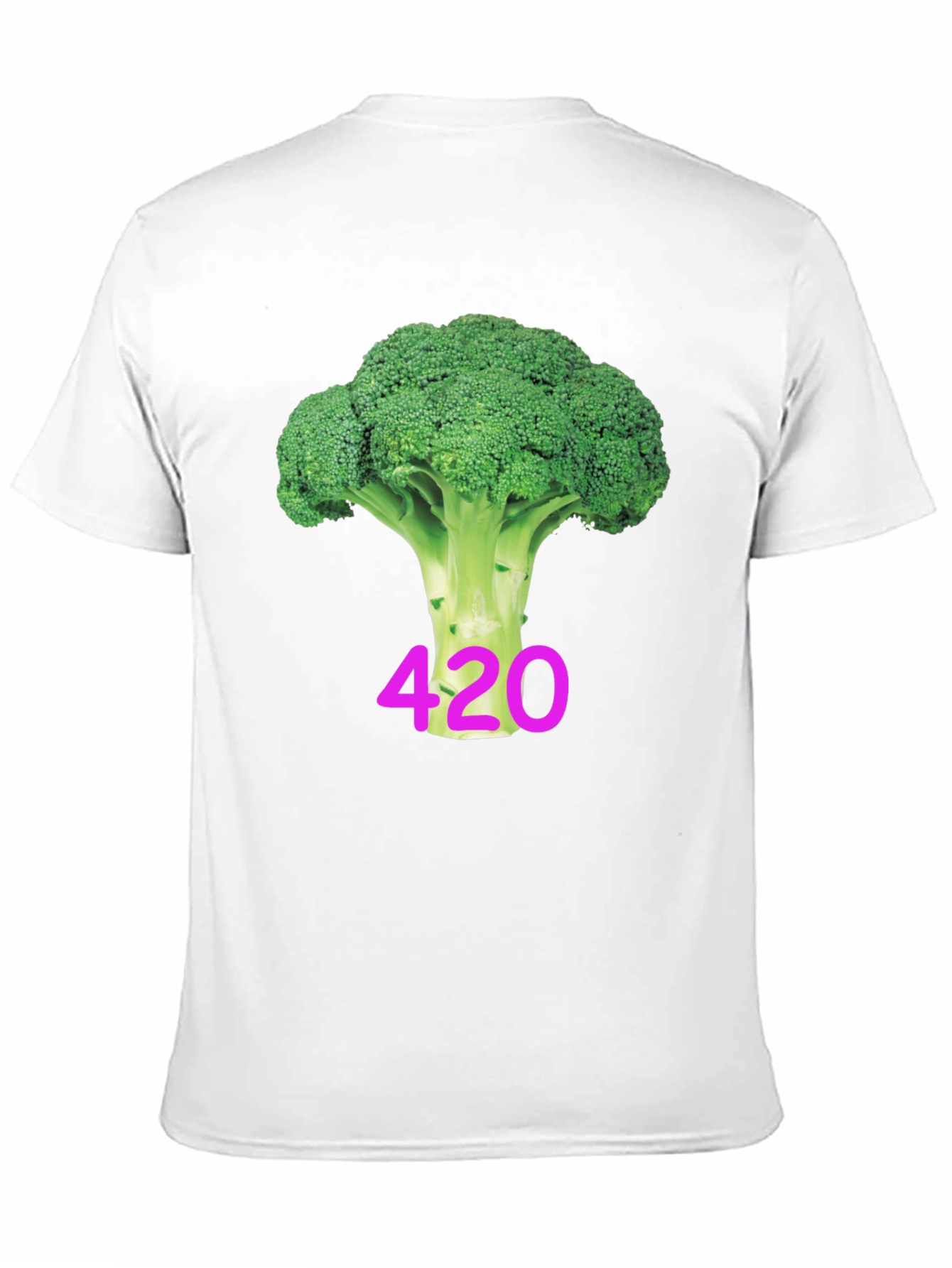 Broccoli 420 Black T-Shirt - Novelty Design