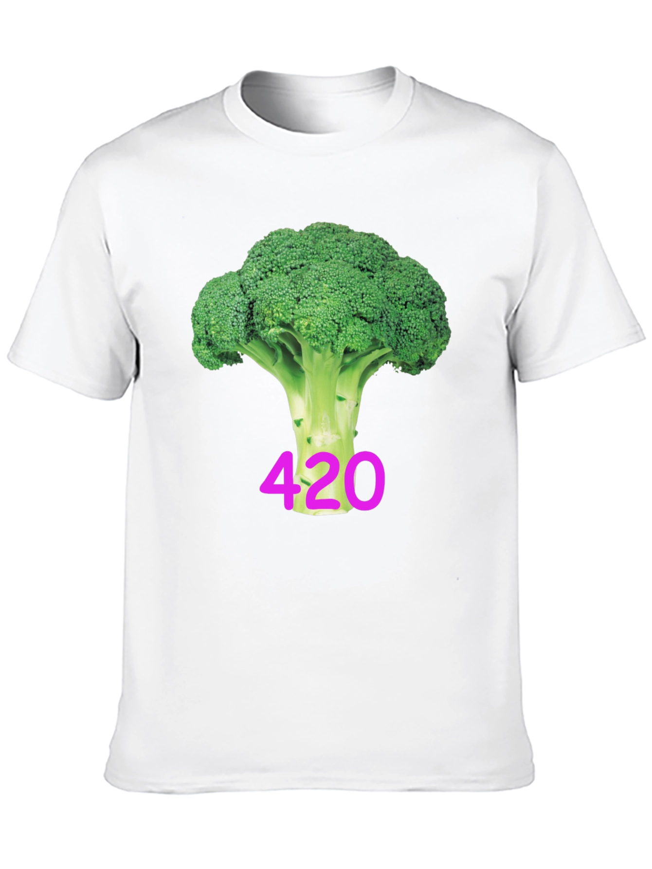 Broccoli 420 Black T-Shirt - Novelty Design