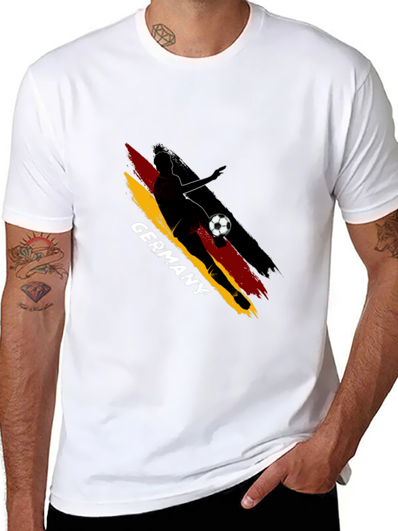 Germany Soccer T-Shirt - Black Graphic Tee