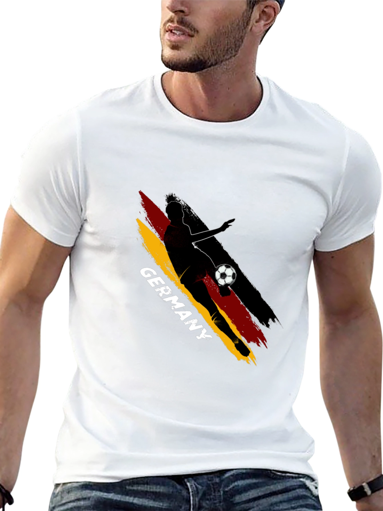 Germany Soccer T-Shirt - Black Graphic Tee