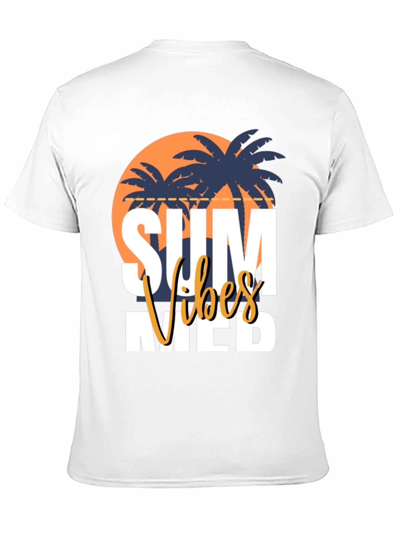 Summer Vibes Graphic Tee - Black Casual T-Shirt