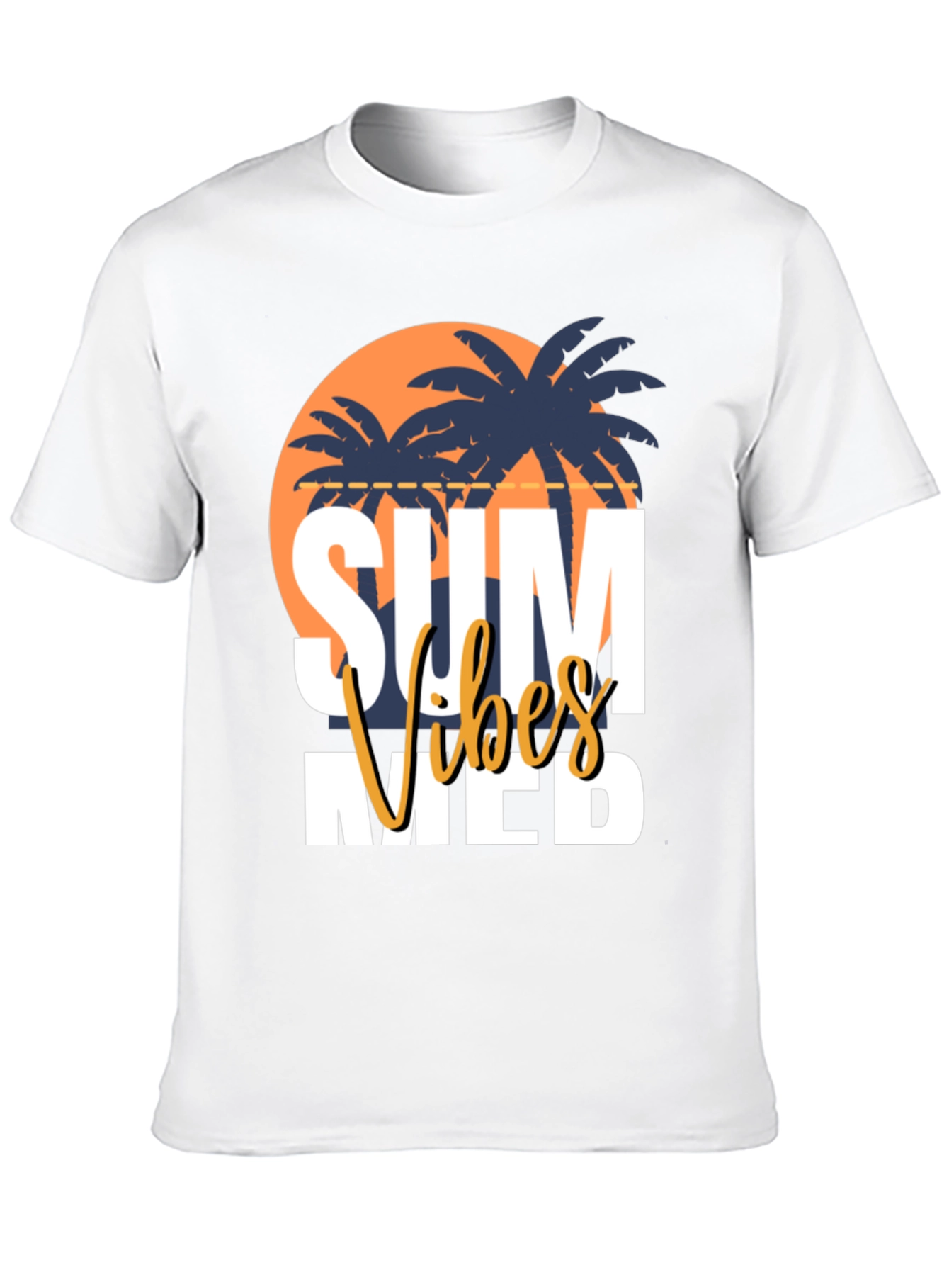Summer Vibes Graphic Tee - Black Casual T-Shirt