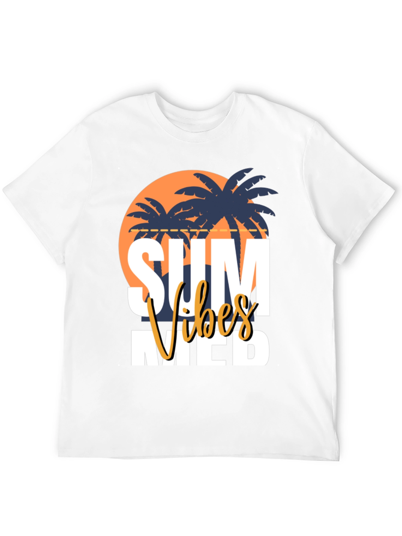 Summer Vibes Graphic Tee - Black Casual T-Shirt