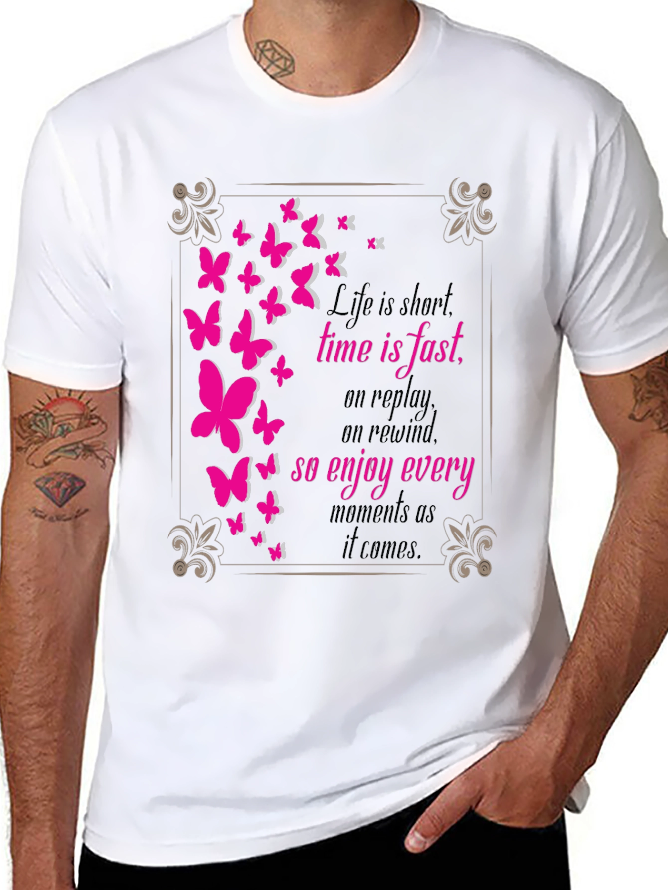 Butterfly Graphic Tee - Live Every Moment