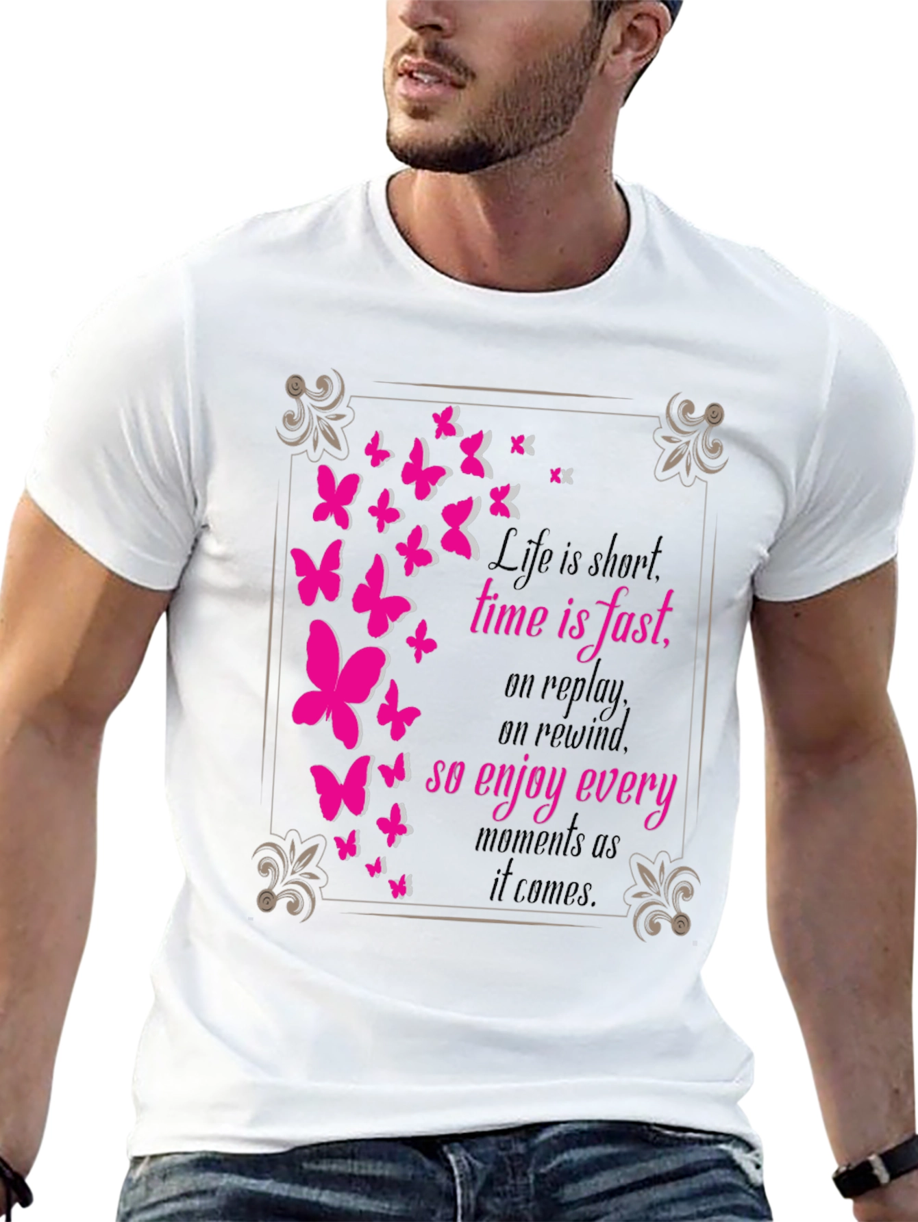 Butterfly Graphic Tee - Live Every Moment