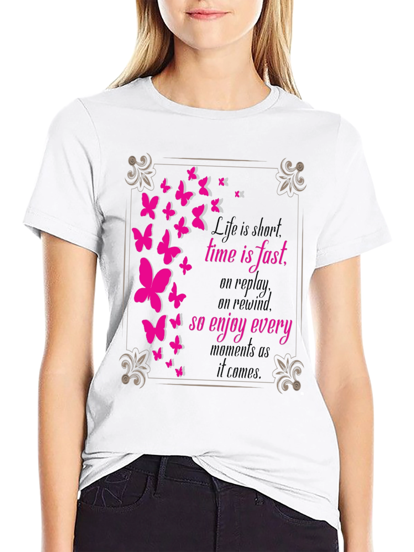Butterfly Graphic Tee - Live Every Moment