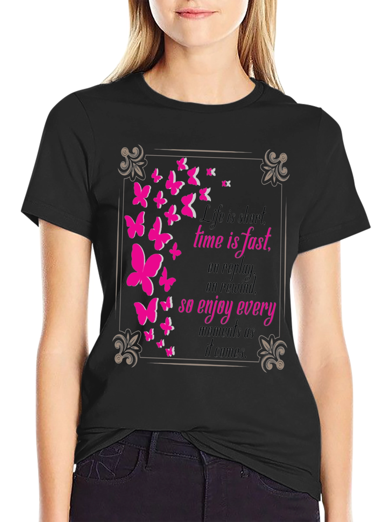 Butterfly Graphic Tee - Live Every Moment