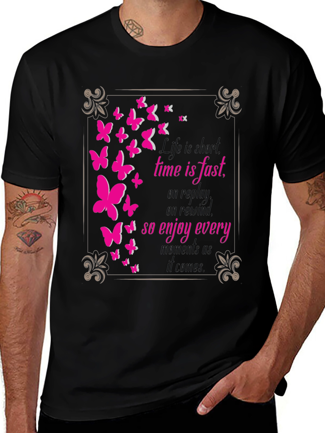 Butterfly Graphic Tee - Live Every Moment