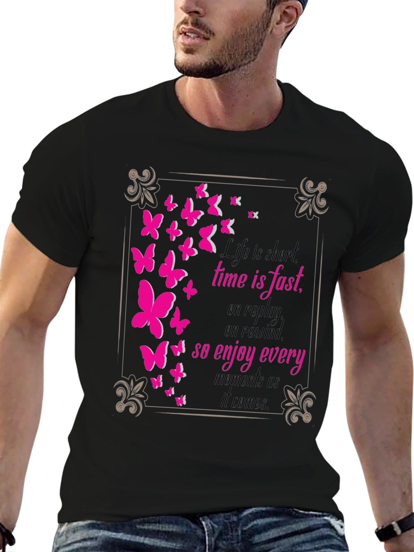 Butterfly Graphic Tee - Live Every Moment
