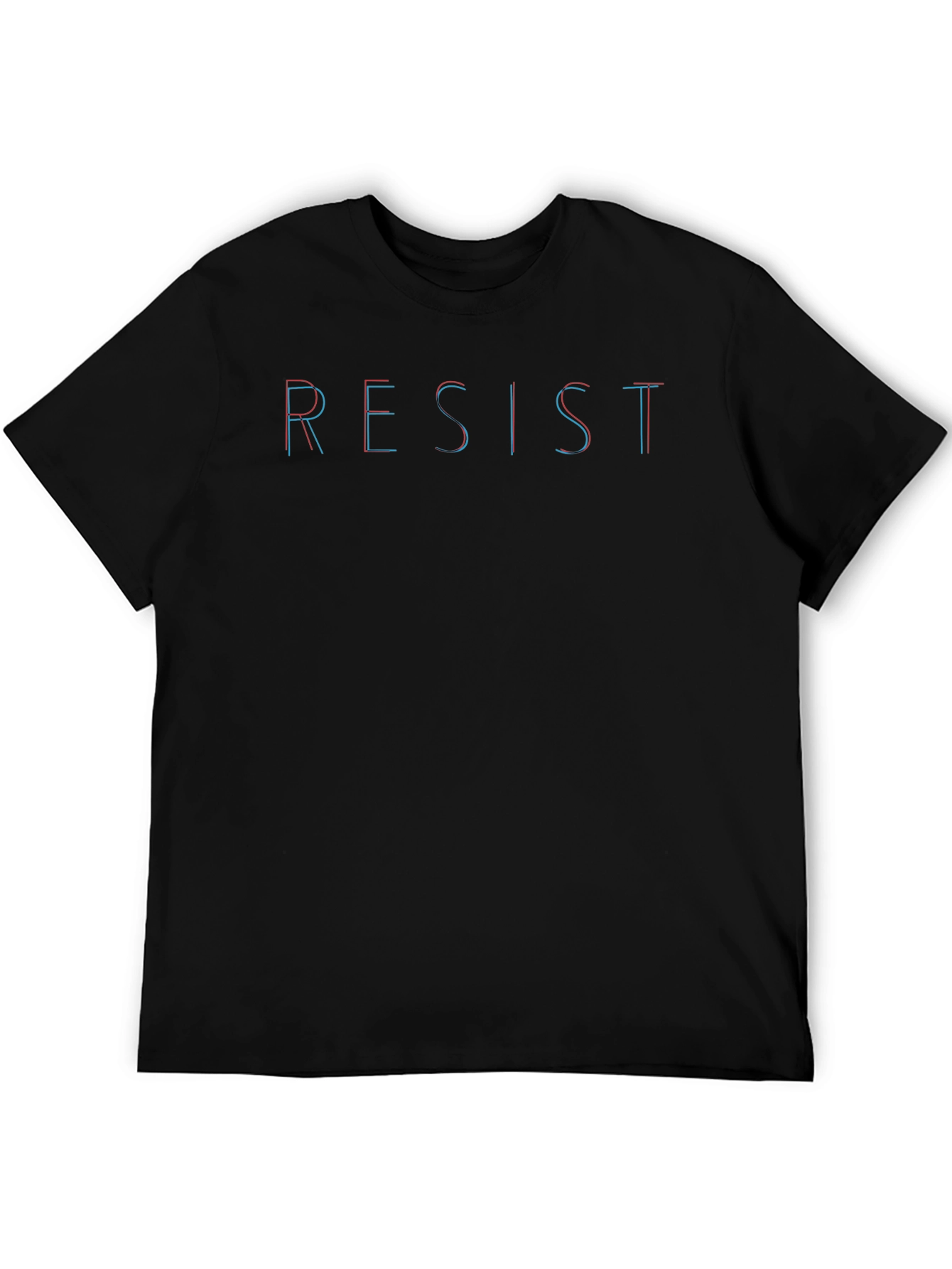 Resist Graphic Tee - Mens Black Crew Neck Shirt