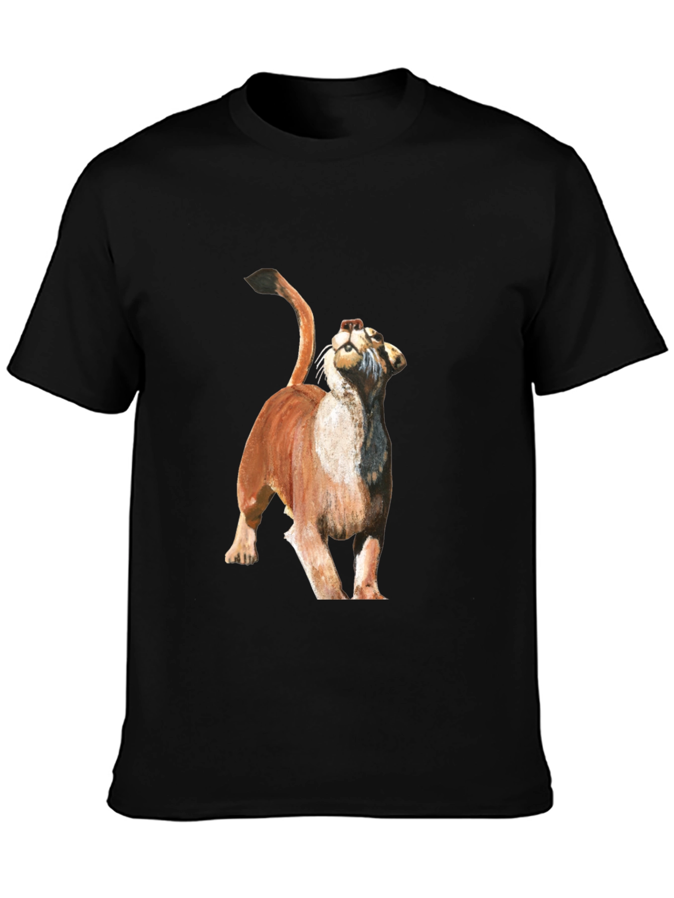 Mountain Lion Graphic Tee - Black Cotton Blend