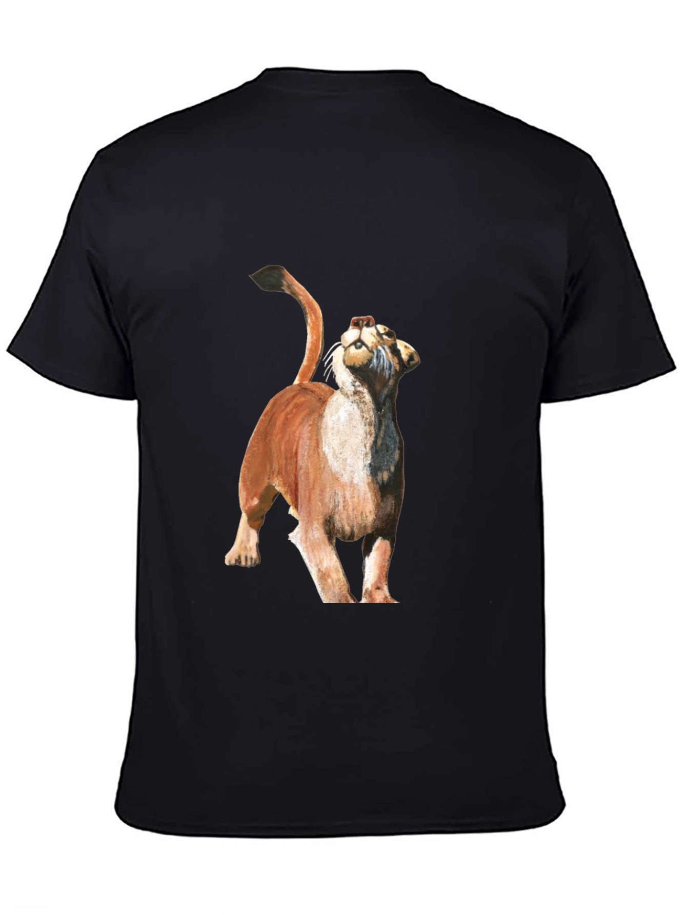Mountain Lion Graphic Tee - Black Cotton Blend