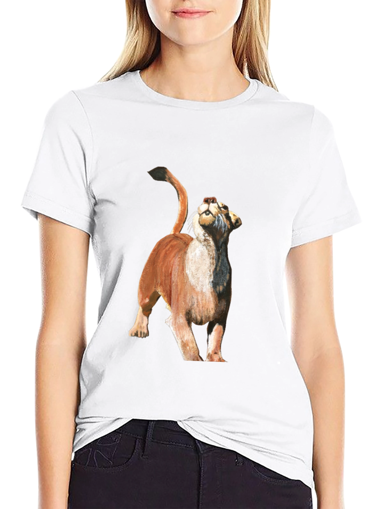 Mountain Lion Graphic Tee - Black Cotton Blend