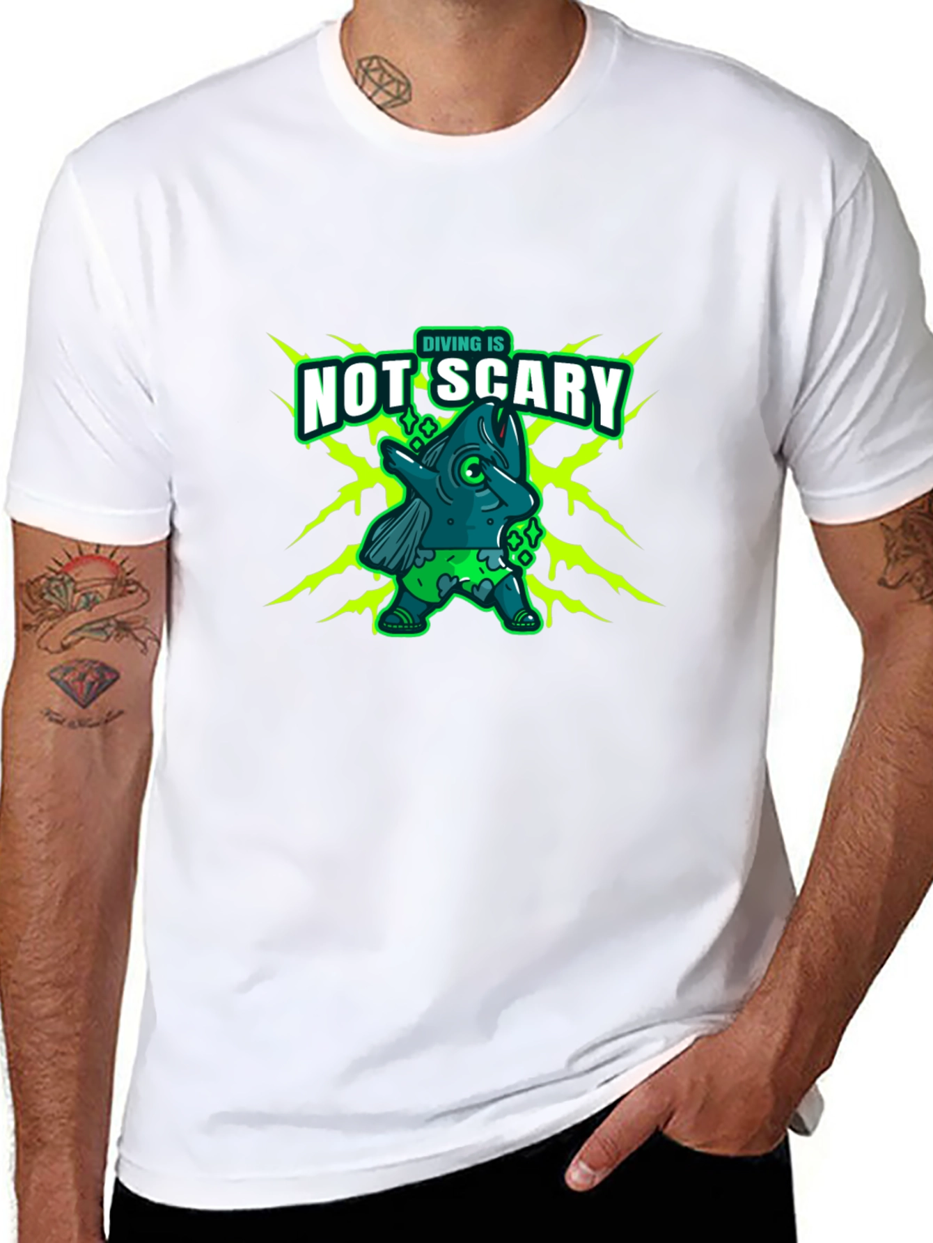 Diving is Not Scary Graphic T-Shirt