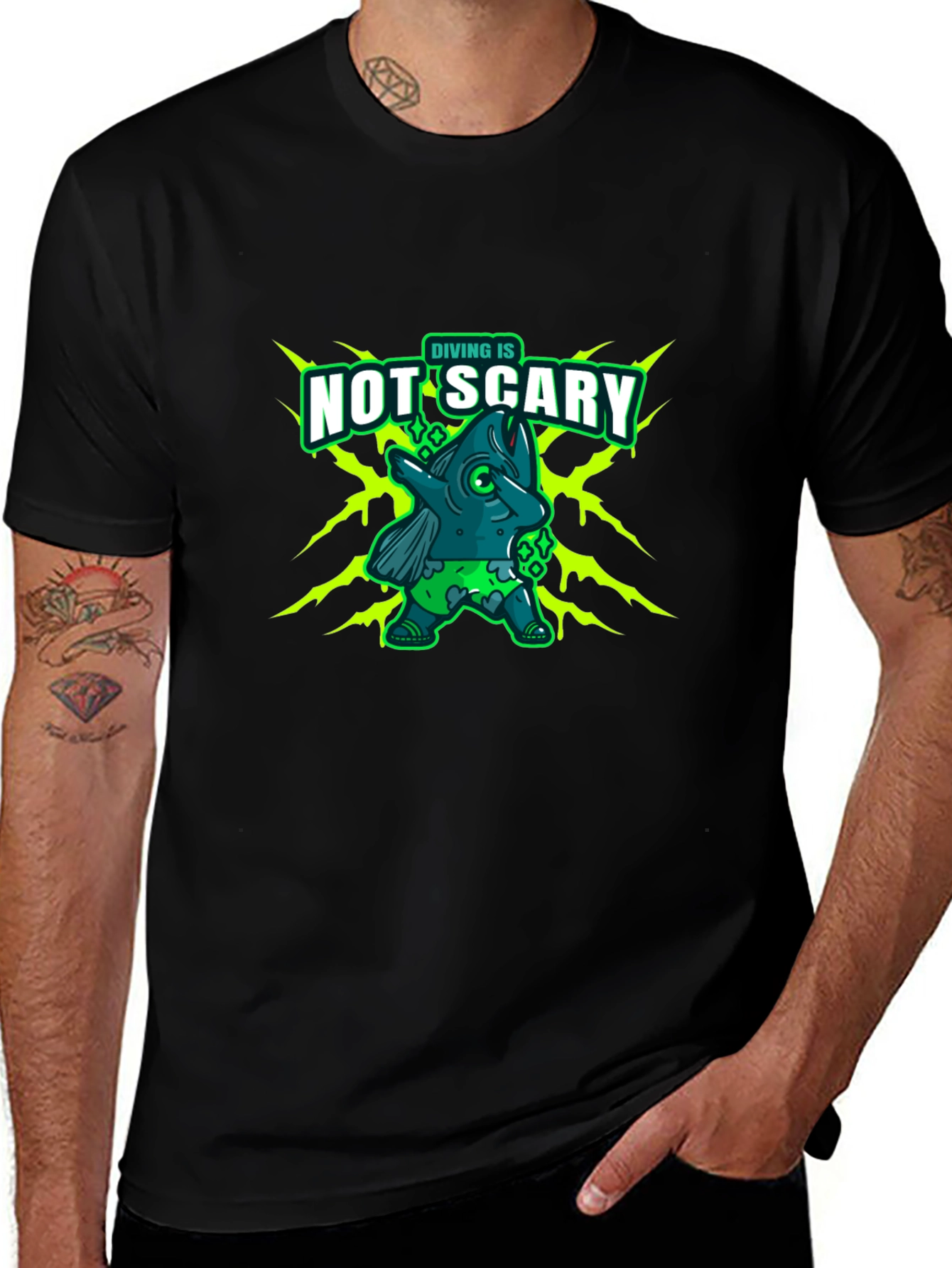 Diving is Not Scary Graphic T-Shirt