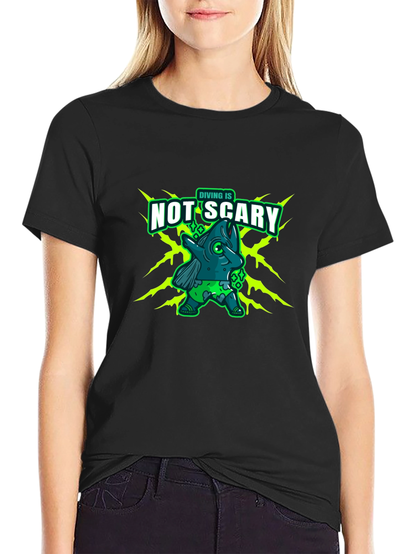 Diving is Not Scary Graphic T-Shirt