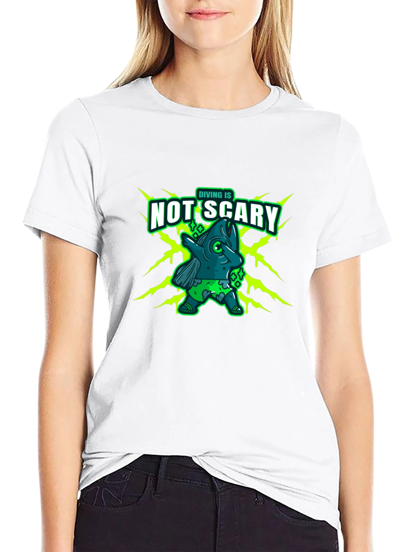 Diving is Not Scary Graphic T-Shirt