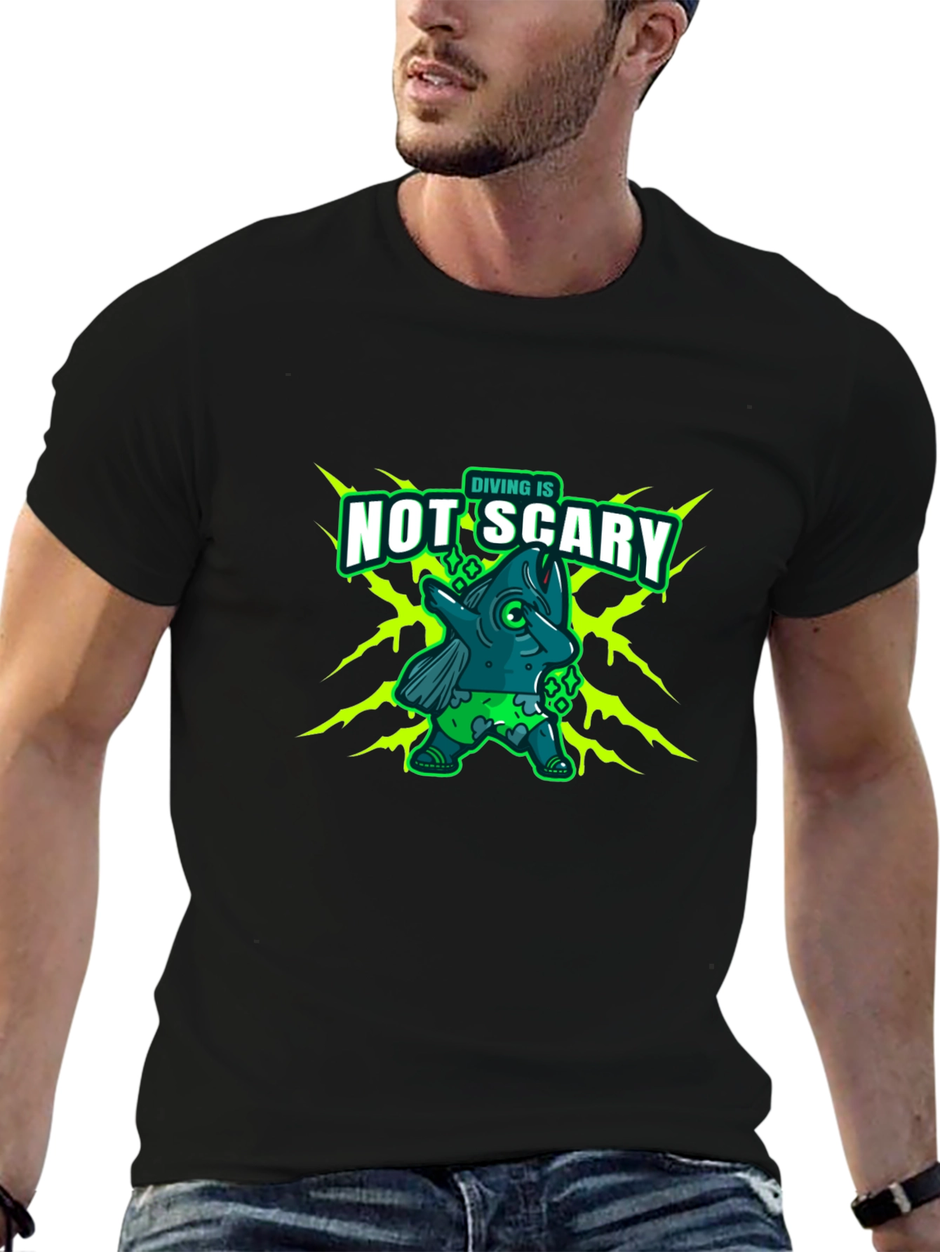Diving is Not Scary Graphic T-Shirt