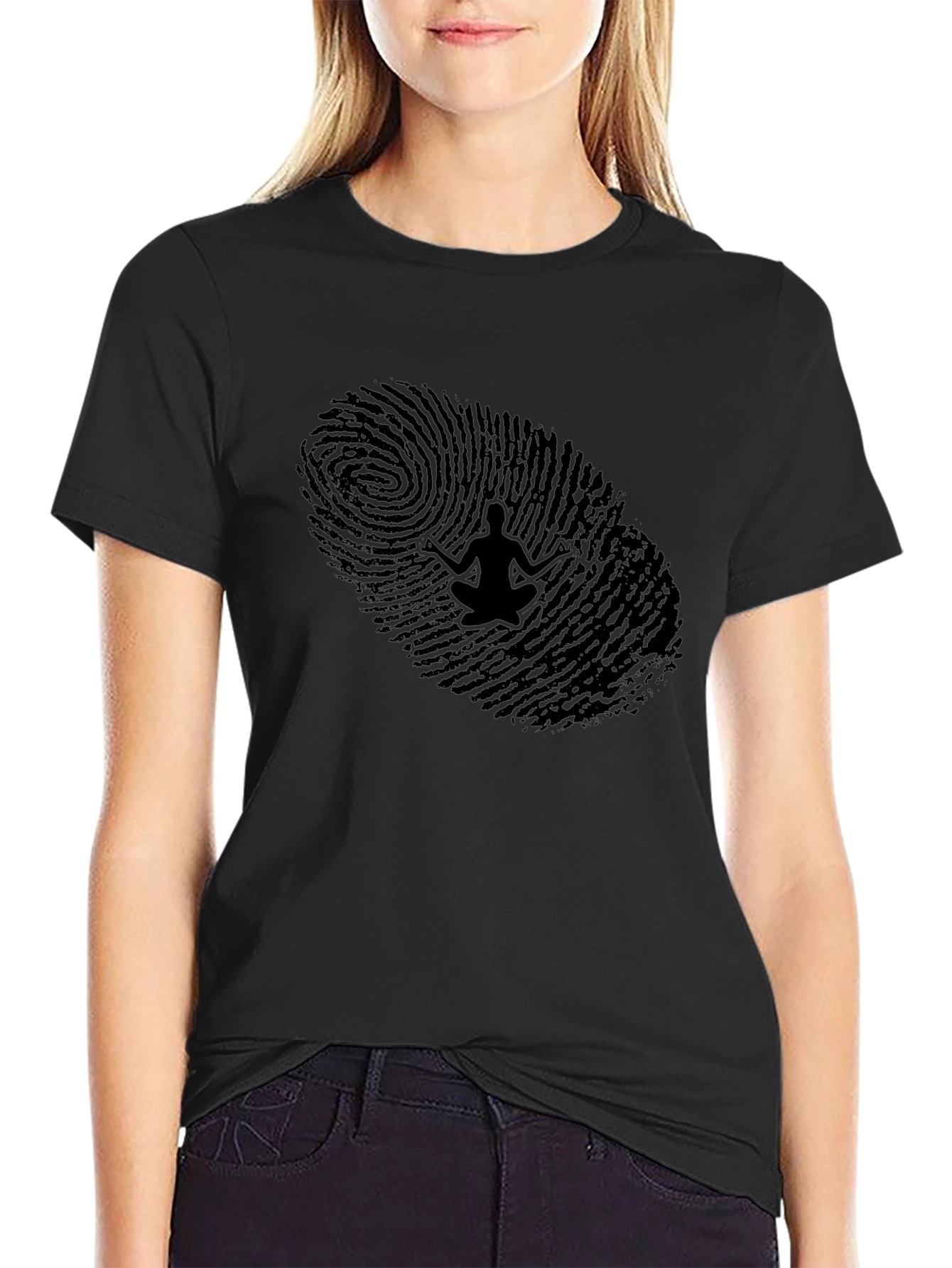 Mindfulness Fingerprint T-Shirt - Unique Yoga Tee