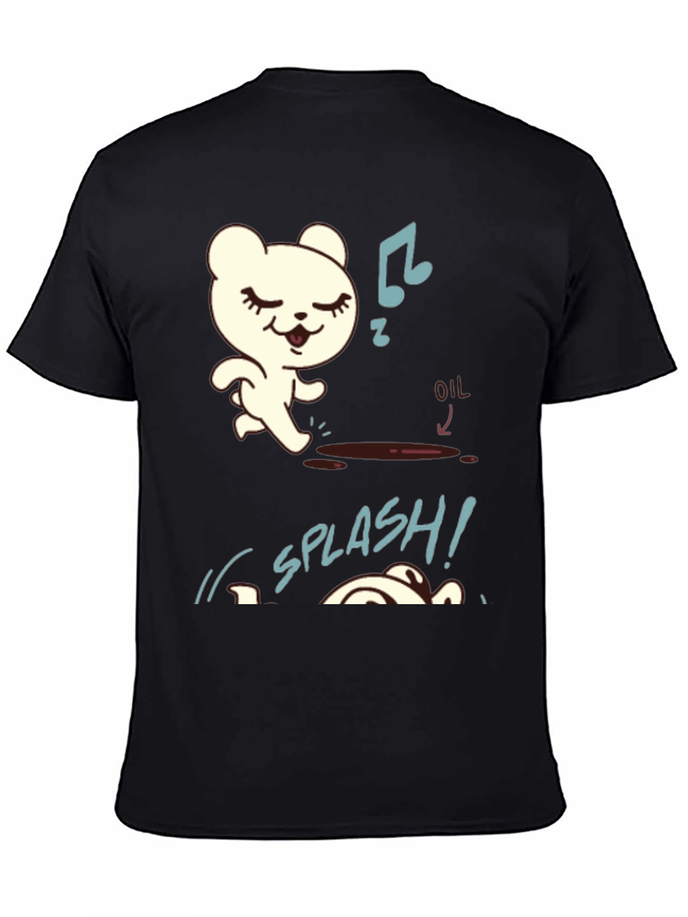 Bear Oil Spill T-Shirt - Funny Cartoon Tee