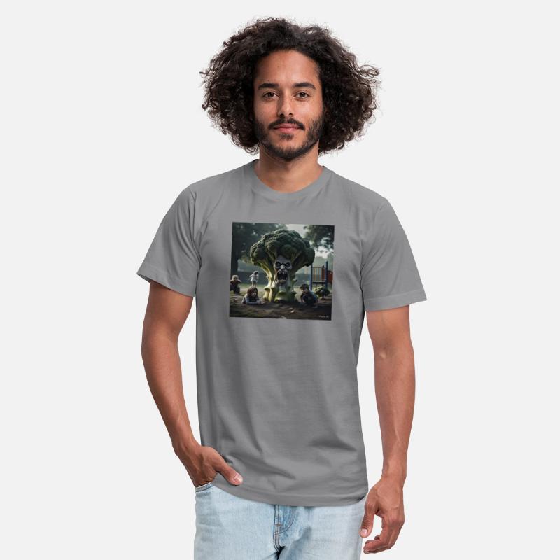 Hyper reaistic broccolli stalking kids