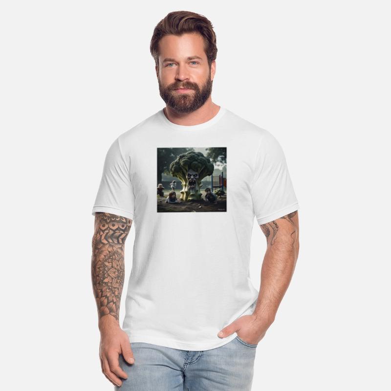 Hyper reaistic broccolli stalking kids