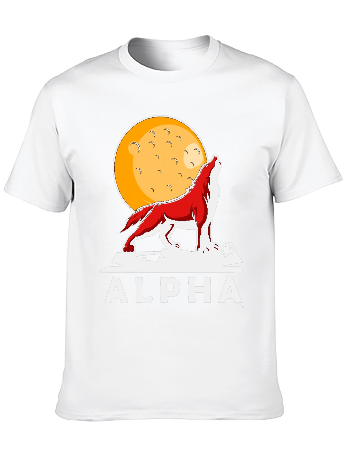 Alpha Wolf Moon Graphic Tee - Bold Statement T-Shirt