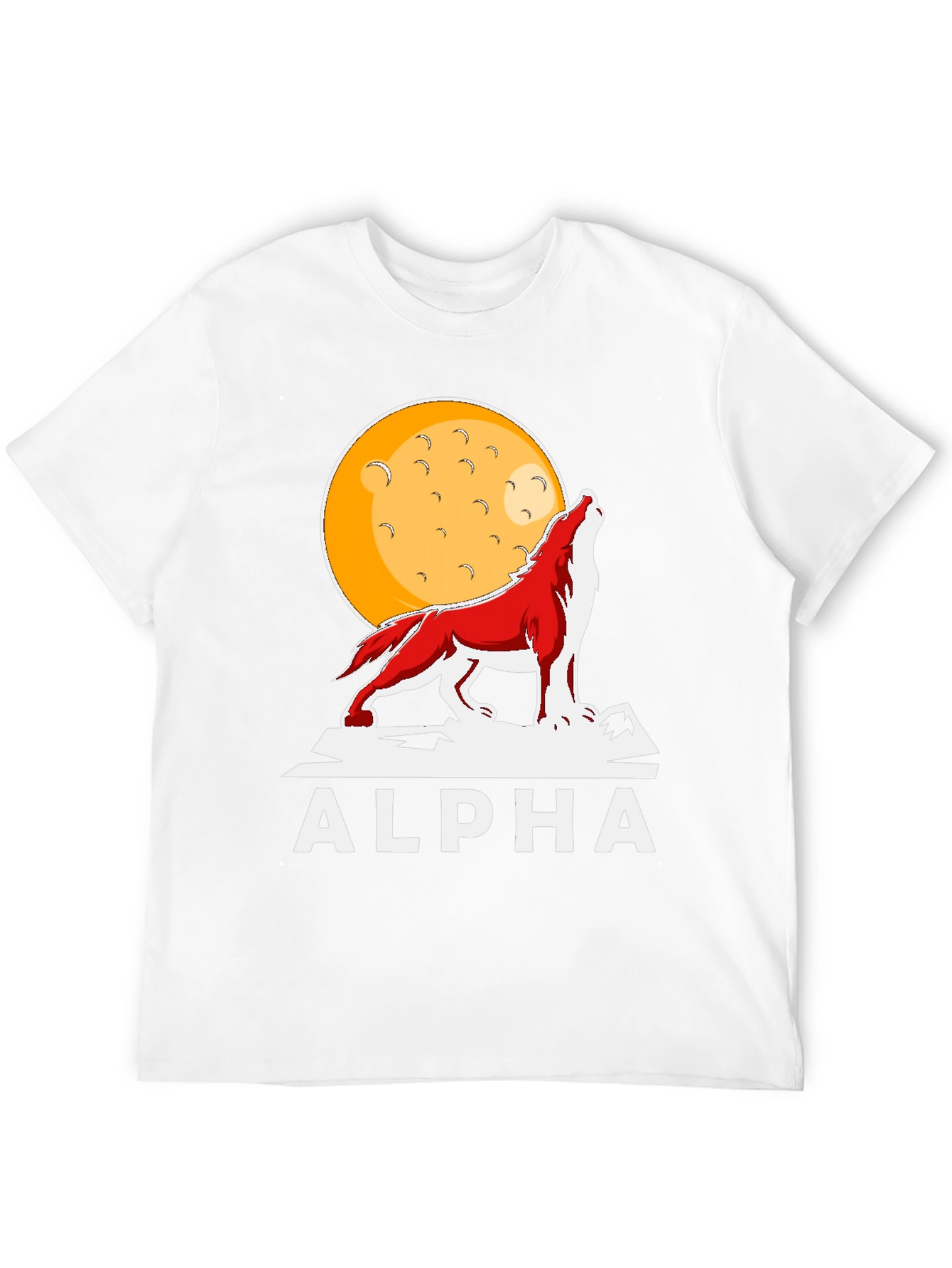Alpha Wolf Moon Graphic Tee - Bold Statement T-Shirt