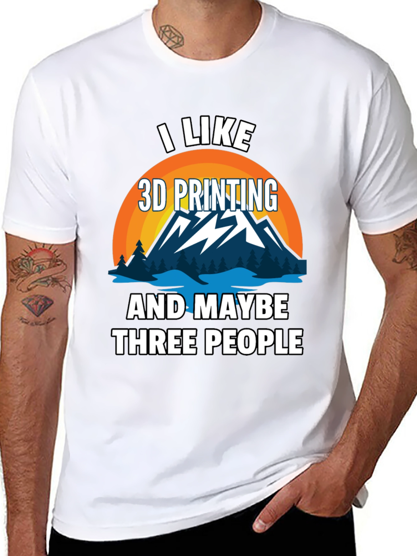 I Like 3D Printing Mens Graphic T-Shirt