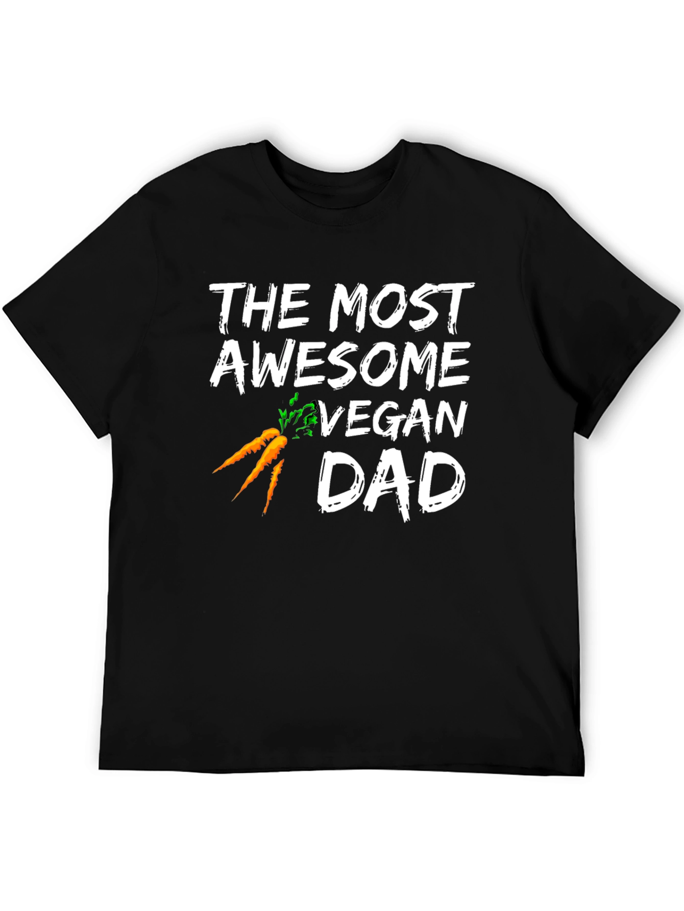 Awesome Vegan Dad T-Shirt - Carrots Design