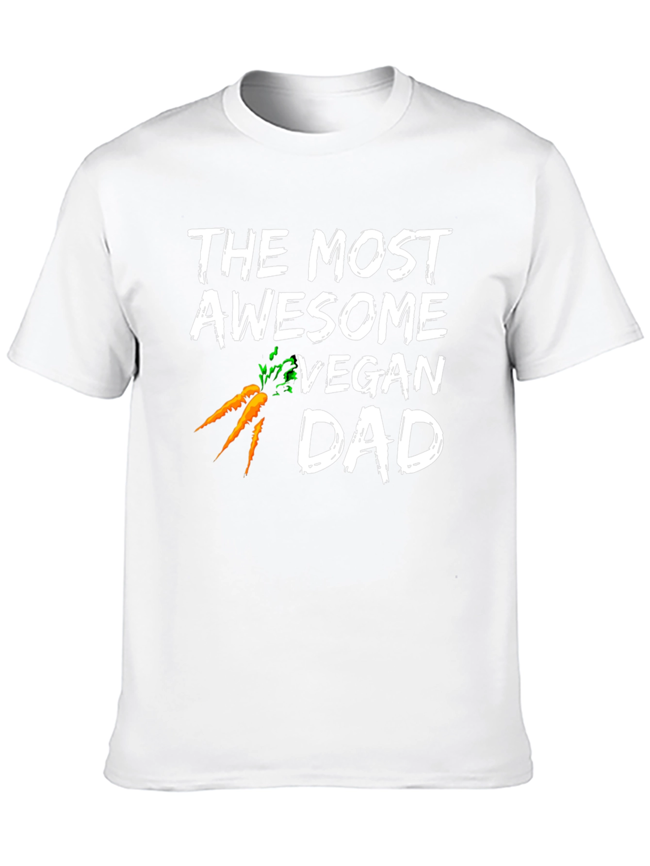 Awesome Vegan Dad T-Shirt - Carrots Design