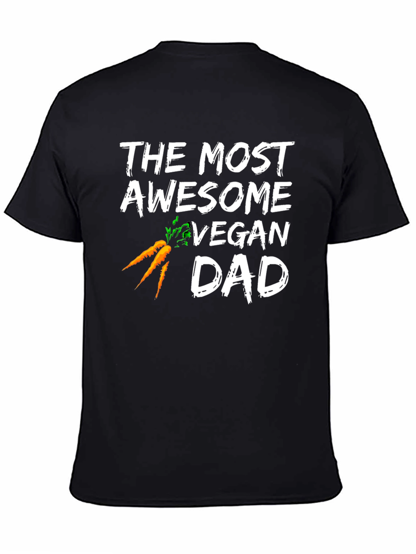 Awesome Vegan Dad T-Shirt - Carrots Design