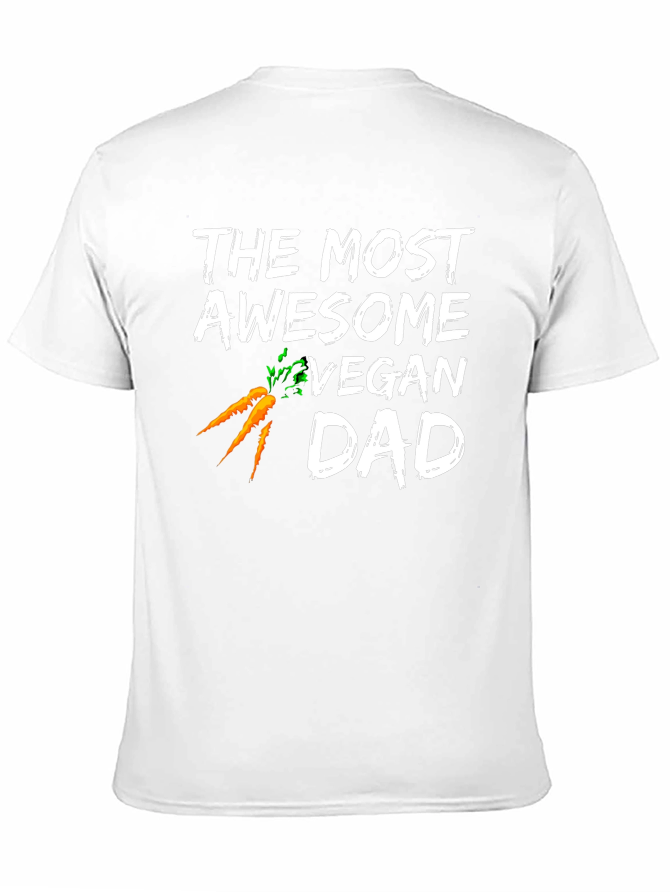 Awesome Vegan Dad T-Shirt - Carrots Design