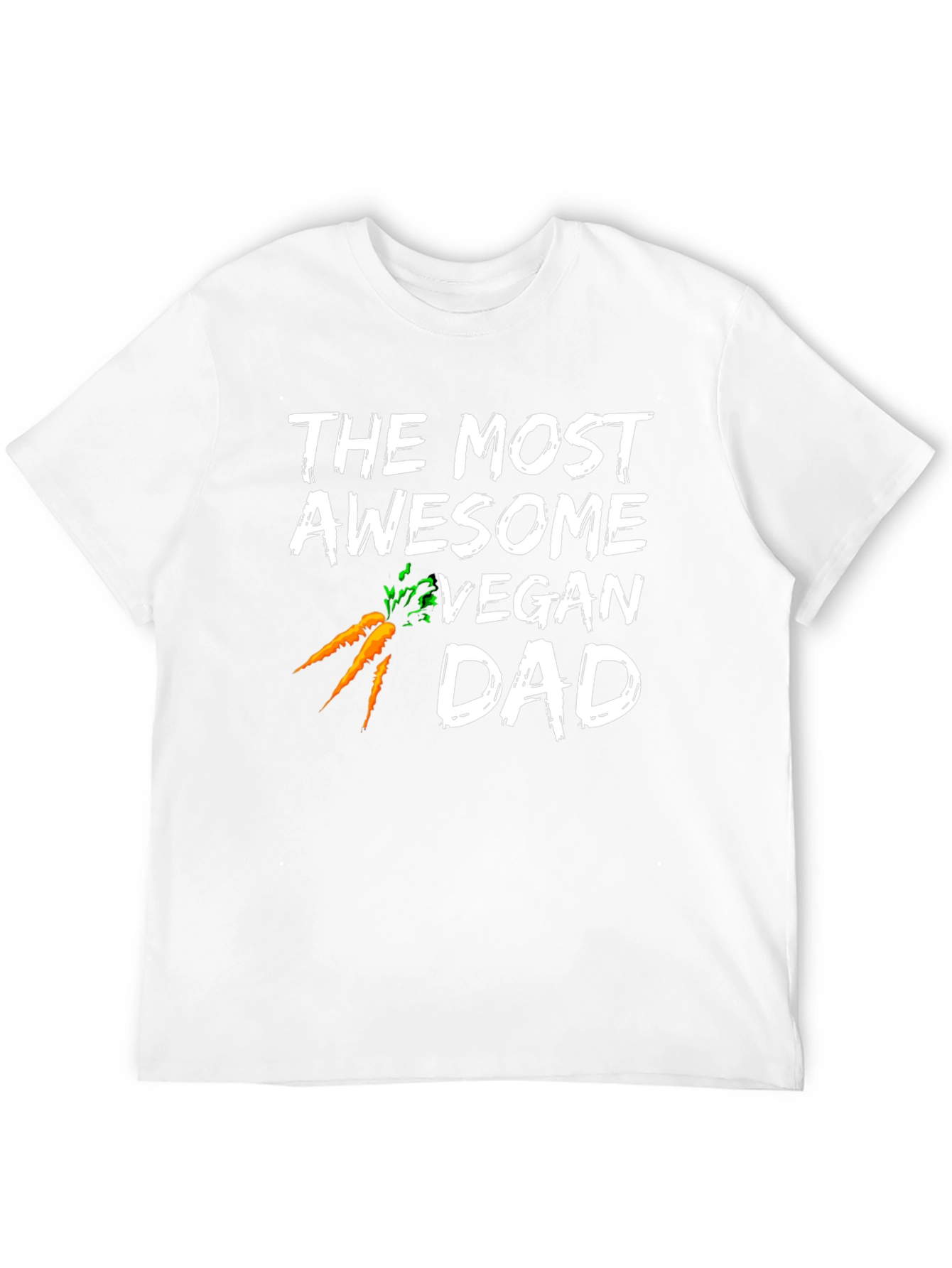 Awesome Vegan Dad T-Shirt - Carrots Design