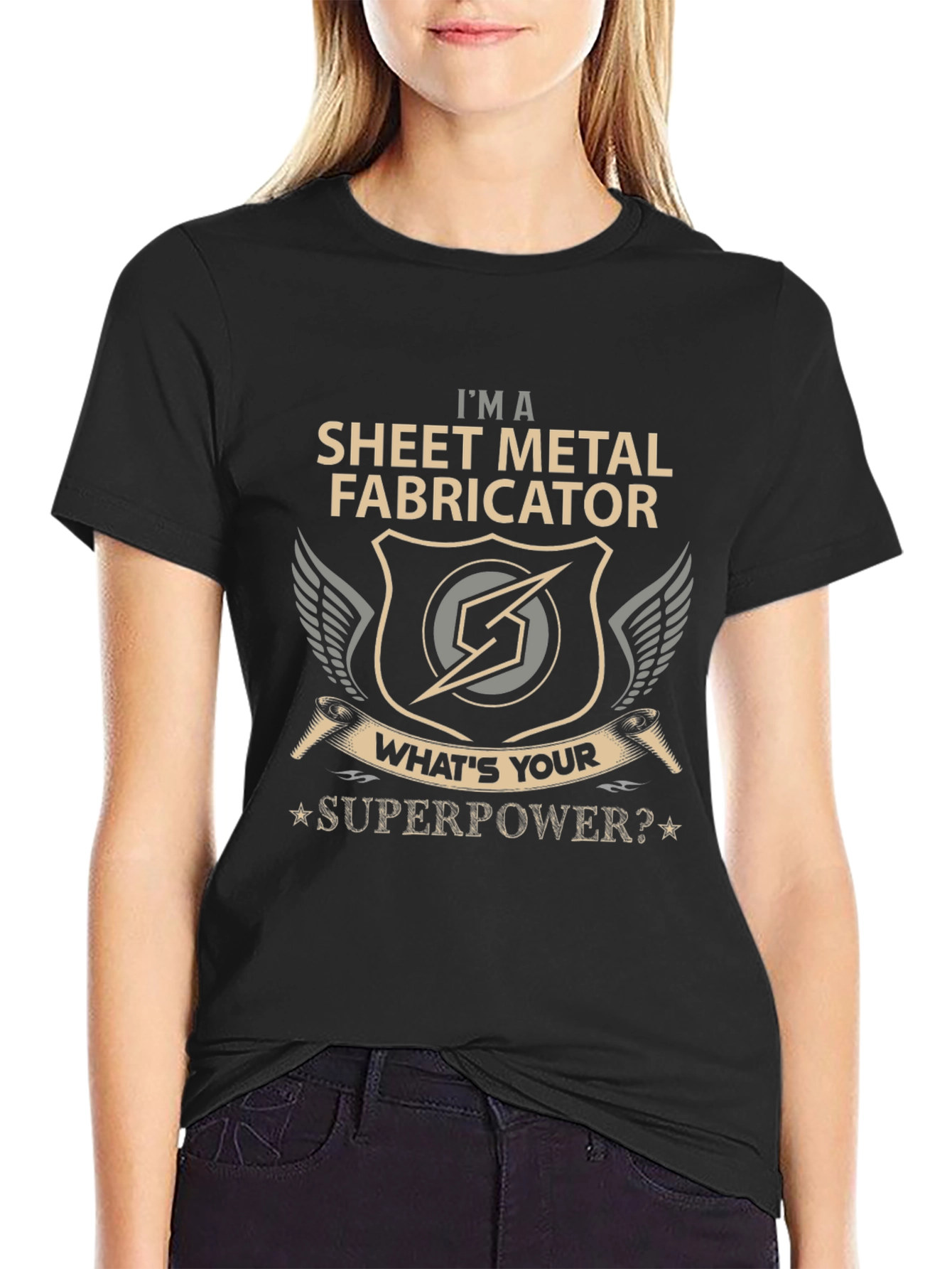 Sheet Metal Fabricator T-Shirt - Superpower Design