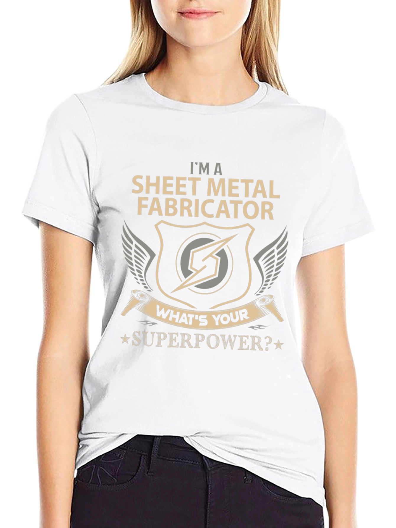 Sheet Metal Fabricator T-Shirt - Superpower Design