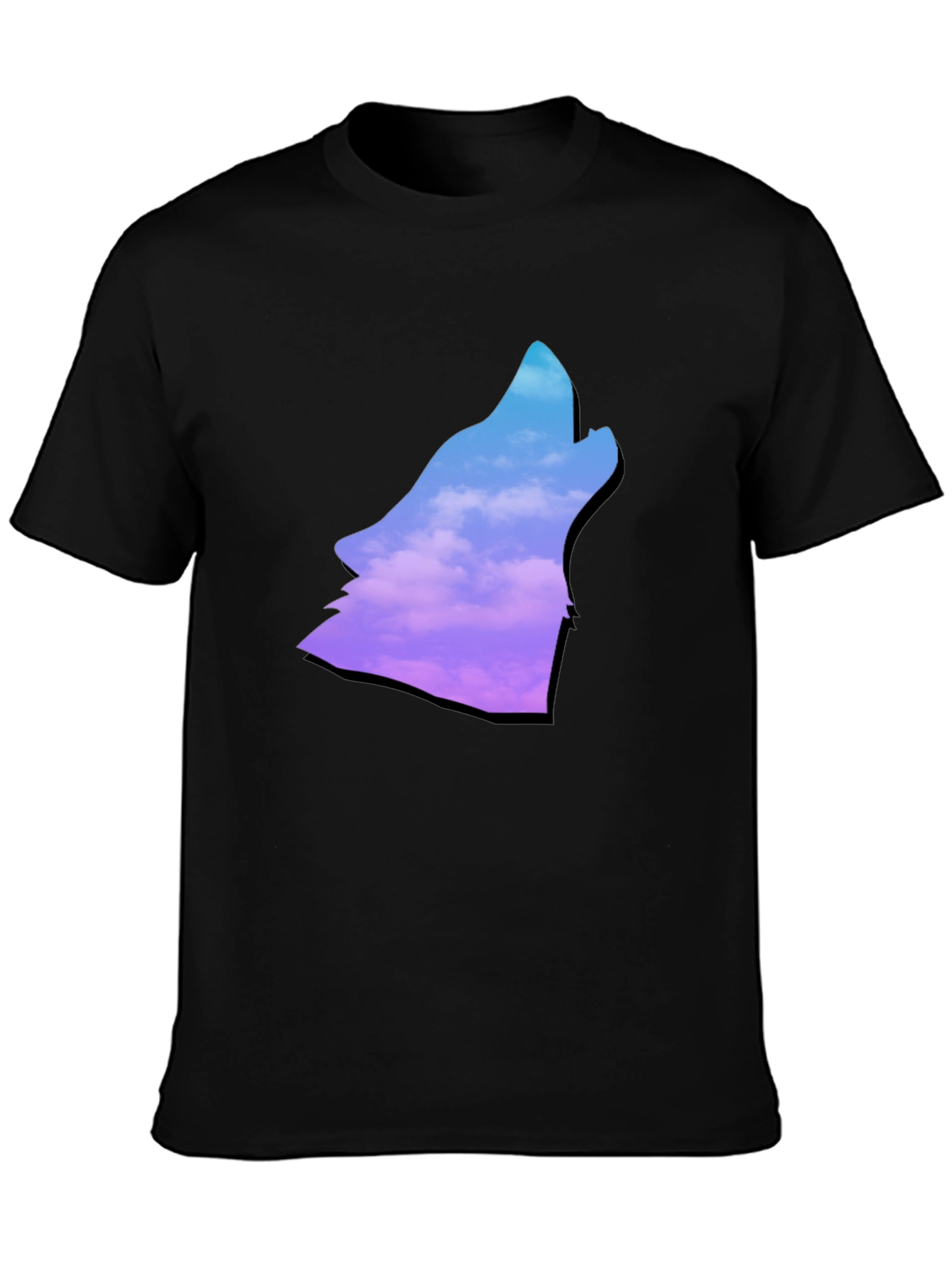 Wolf Howl T-Shirt - Cloudscape Silhouette