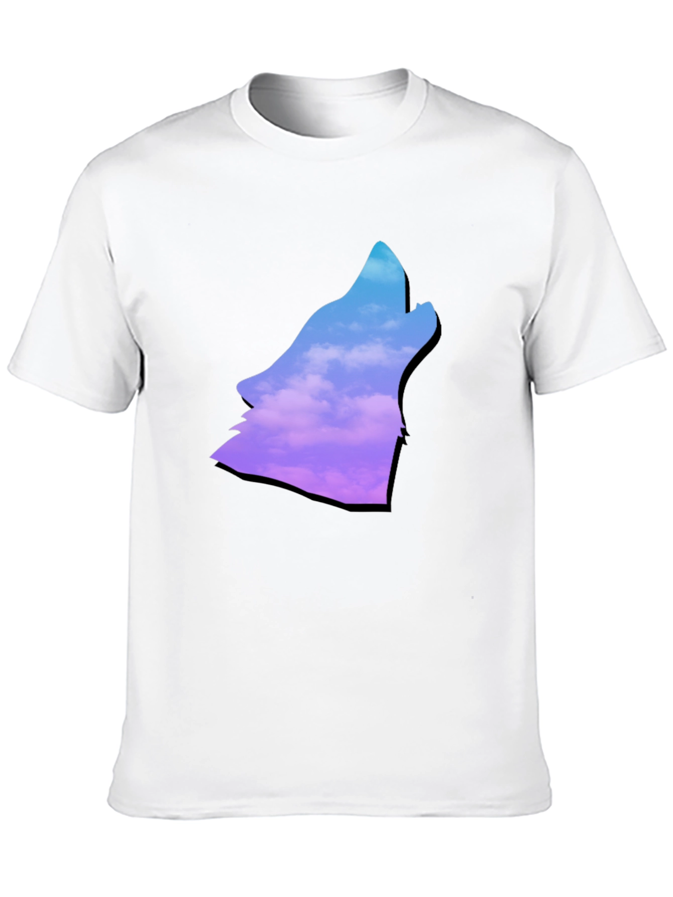 Wolf Howl T-Shirt - Cloudscape Silhouette