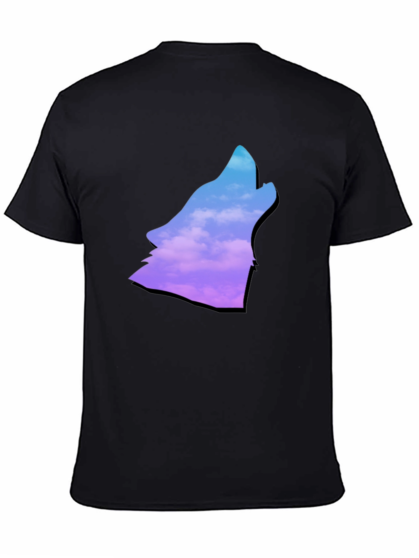 Wolf Howl T-Shirt - Cloudscape Silhouette