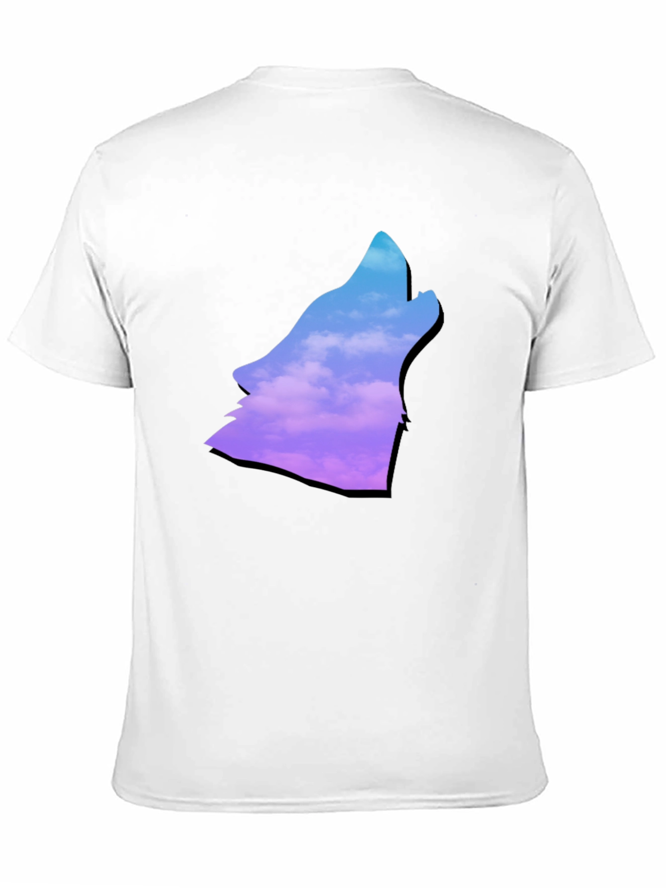 Wolf Howl T-Shirt - Cloudscape Silhouette