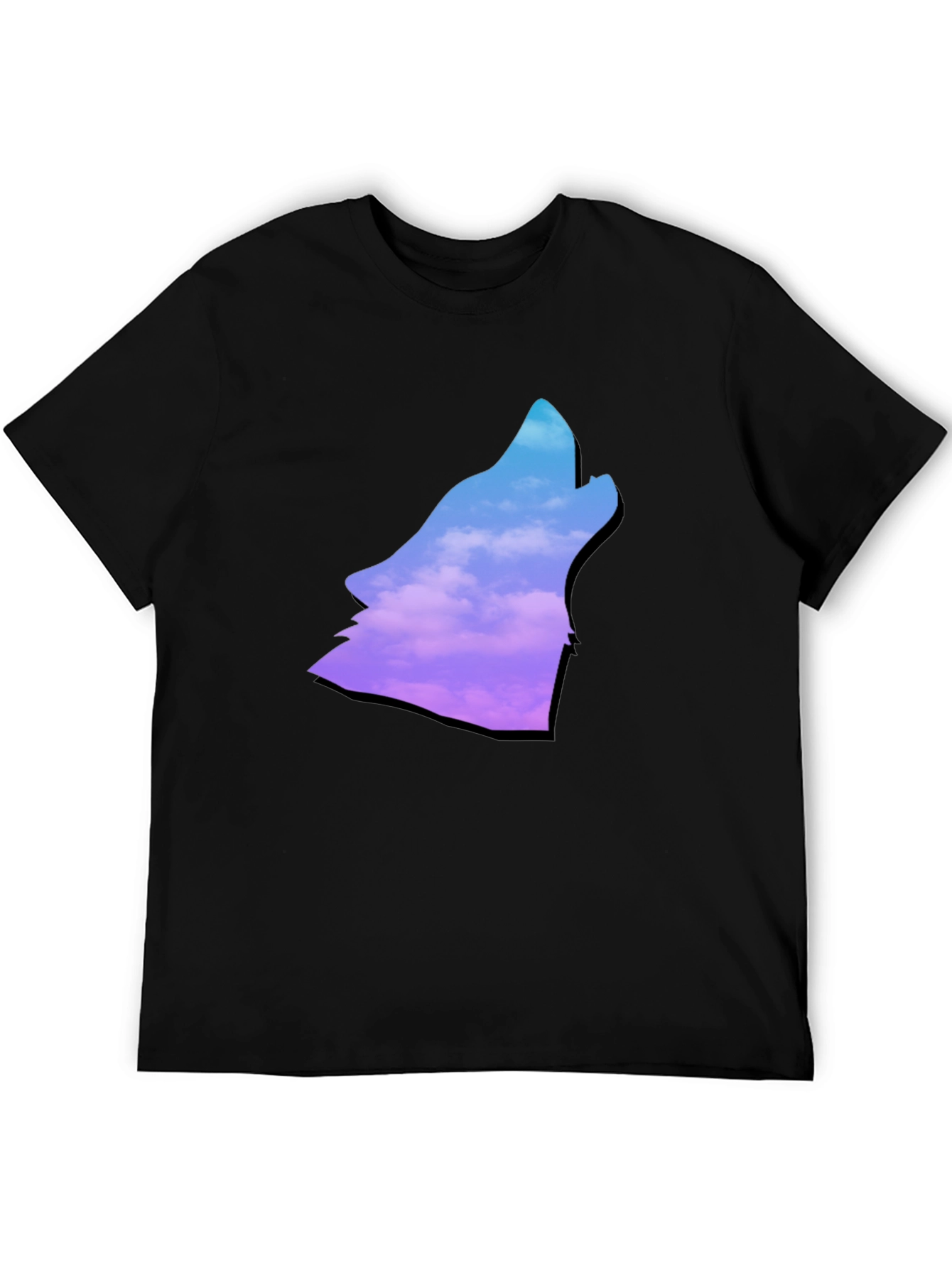 Wolf Howl T-Shirt - Cloudscape Silhouette