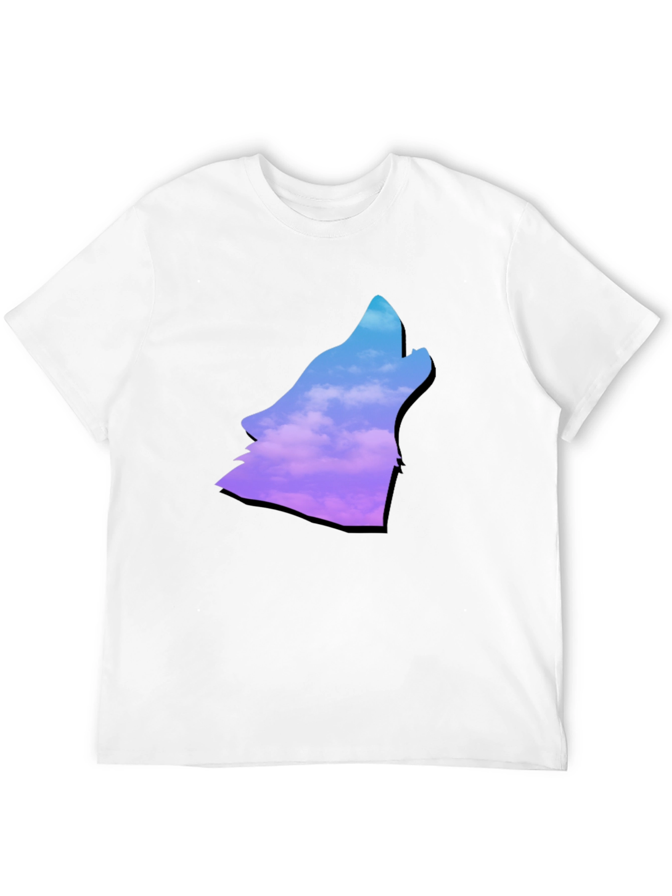 Wolf Howl T-Shirt - Cloudscape Silhouette